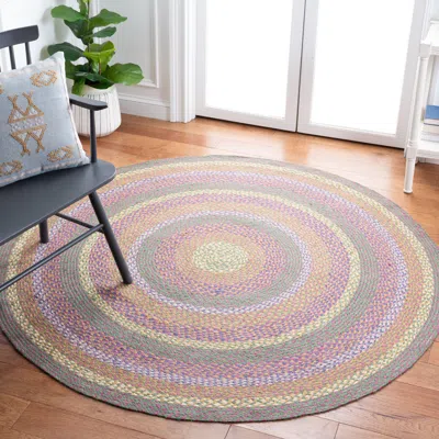 Safavieh Cape Cod Hand Made Area Rug, Green / Pink Country Floral Style Non-shedding In Multi