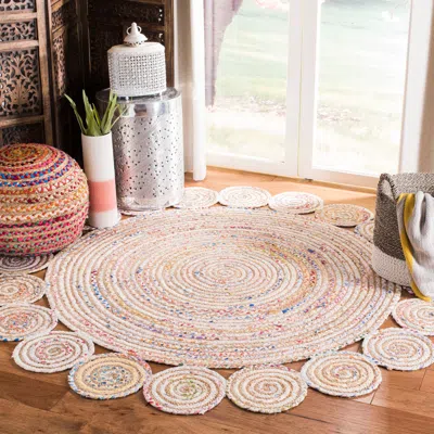 Safavieh Cape Cod Hand Made Area Rug, Ivory / Multi Bohemian Style Non-shedding