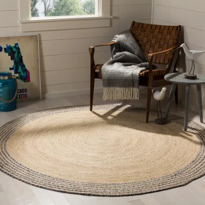 Safavieh Cape Cod Hand Made Area Rug, Ivory / Steel Grey Bohemian Style Non-shedding In Neutral