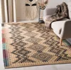 Safavieh Cape Cod Hand Made Area Rug, Natural / Black Bohemian Style Non-shedding