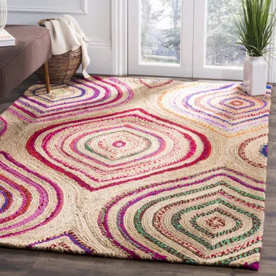 Safavieh Cape Cod Hand Made Area Rug, Natural / Multi Bohemian Style Non-shedding