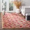 Safavieh Cape Cod Hand Made Area Rug, Natural / Red Bohemian Style Non-shedding In Red