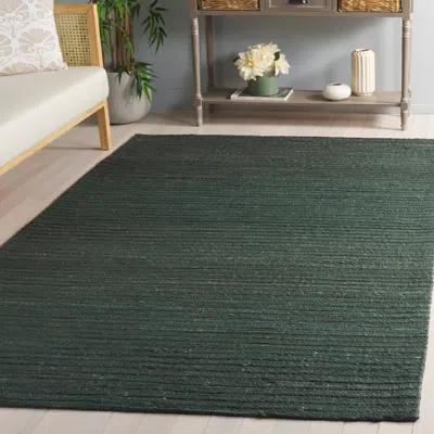 Safavieh Cape Cod Hand Made Area Rug, Sage / Natural Solid / Tonal Style Non-shedding In Green