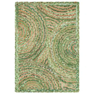 Safavieh Cape Cod Hand Woven Jute, Cotton Rug In Green