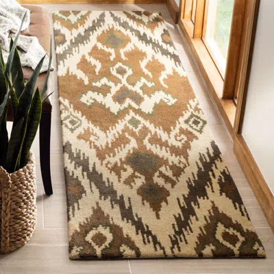 Safavieh Capri Hand Made Area Rug, Multi / Brown Bohemian Style Non-shedding