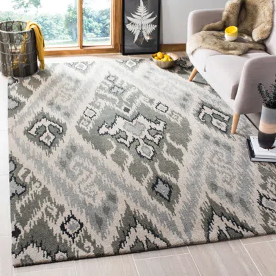 Safavieh Capri Hand Made Area Rug, Multi / Grey Bohemian Style Non-shedding In Gray