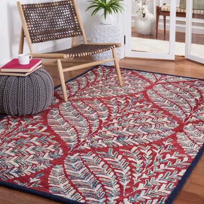 Safavieh Capri Hand Made Area Rug, Red / Green Contemporary Style Non-shedding In Multi