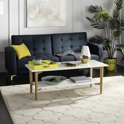 Safavieh Caraway Rect Coffee Table In White