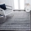 Safavieh Carnegie Machine Made Area Rug, Grey / Navy Contemporary Style Easy Care In Gray