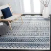 Safavieh Carnegie Machine Made Area Rug, Ivory / Navy Bohemian Style Easy Care In Blue
