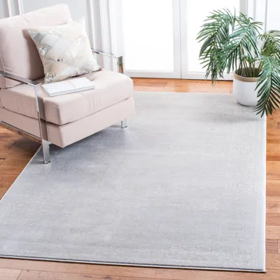 Safavieh Carnegie Machine Made Area Rug, Light Grey / Grey Traditional Style Easy Care In Gray