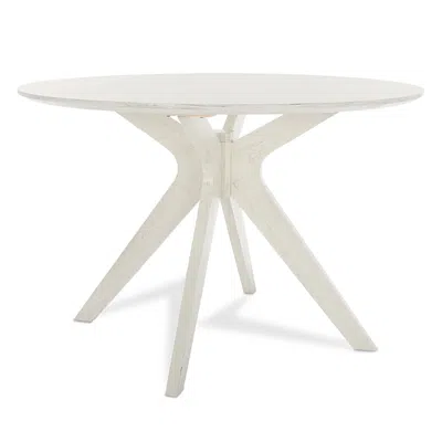 Safavieh Carolee 46 Round Dining Table, White Wash In Gray