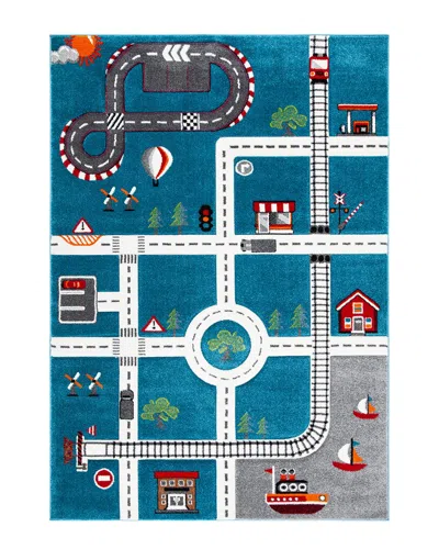 Safavieh Carousel Kids Power Loomed Rug In Blue