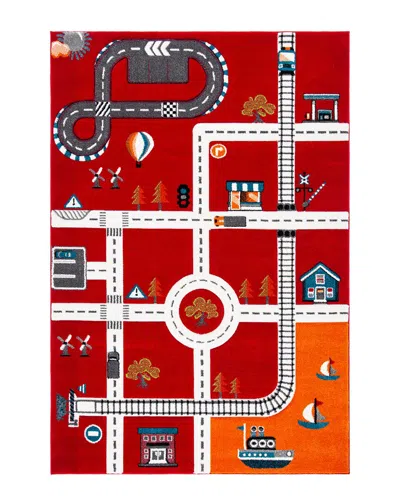 Safavieh Carousel Kids Power Loomed Rug In Red