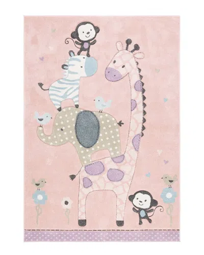 Safavieh Carousel Kids Power Loomed Rug In Pink