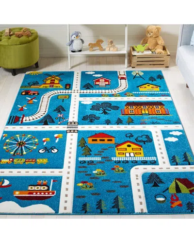 Safavieh Carousel Kids Power Loomed Rug In Blue