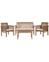 Safavieh Carson 4pc Outdoor Patio Set