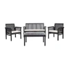 Safavieh Carson Patio Collection 4-pc. Conversation Set Weather Resistant In Black