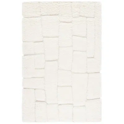 Safavieh Casablanca 471 Hand Woven Wool Pile Solid Color Rug In Ivory