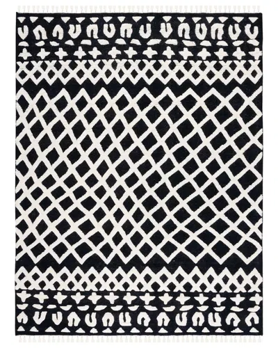 Safavieh Casablanca Hand Knotted Wool Rug In Black