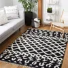 Safavieh Casablanca Hand Made Area Rug, Black / Ivory Bohemian Style Non-shedding In Black