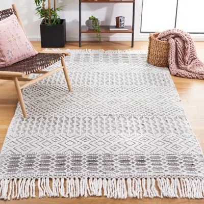 Safavieh Casablanca Hand Made Area Rug, Black / Ivory Bohemian Style Non-shedding