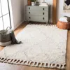 Safavieh Casablanca Hand Made Area Rug, Blue / Ivory Shag / Flokati Style Non-shedding In Gray
