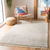 Safavieh Casablanca Hand Made Area Rug, Grey Shag / Flokati Style Non-shedding In Neutral
