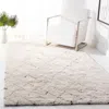 Safavieh Casablanca Hand Made Area Rug, Ivory / Black Shag / Flokati Style Non-shedding In Neutral