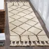 Safavieh Casablanca Hand Made Area Rug, Ivory / Brown Shag / Flokati Style Non-shedding