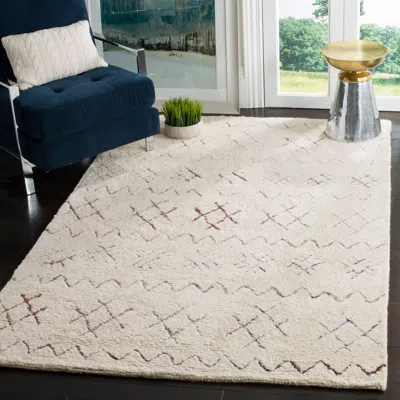Safavieh Casablanca Hand Made Area Rug, Ivory / Multi Bohemian Style Non-shedding In Neutral