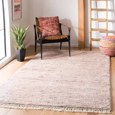 Safavieh Casablanca Hand Made Area Rug, Red Solid / Tonal Style Non-shedding In Pink