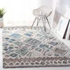 Safavieh Casablanca Shag Hand Made Area Rug, Beige / Navy Bohemian Style Non-shedding In Multi