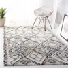 Safavieh Casablanca Shag Hand Made Area Rug, Black / Ivory Bohemian Style Non-shedding In Multi