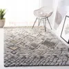 Safavieh Casablanca Shag Hand Made Area Rug, Grey / Olive Bohemian Style Non-shedding In Gray