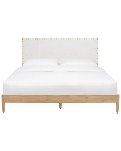 Safavieh Cassity Leather-headboard Bed