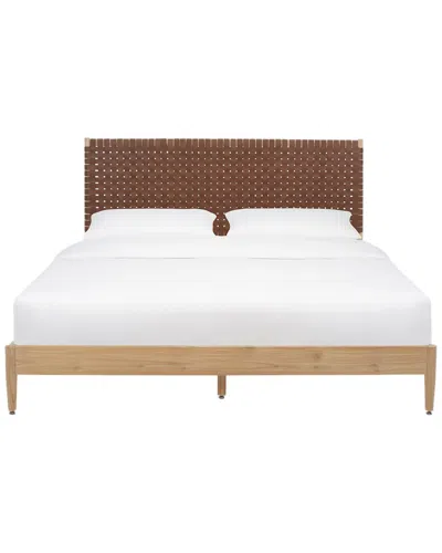 Safavieh Cassity Leather-headboard Bed