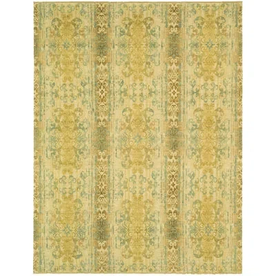 Safavieh Castillian Hand Knotted Wool Floral Rug In Yellow;gold