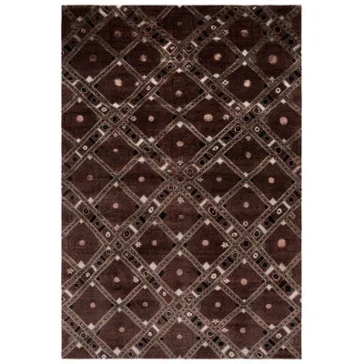 Safavieh Castillian Hand Knotted Wool Rug In Brown;tan