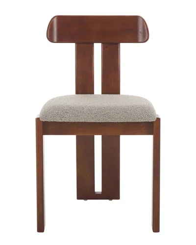 Safavieh Cayde Boucle Seat Dining Chair In Brown
