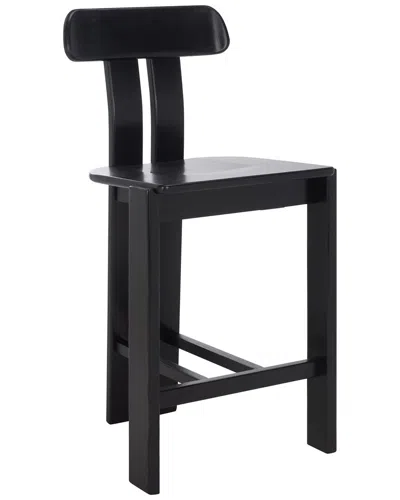 Safavieh Cayde Wood Counter Stool In Black