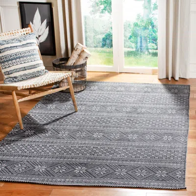 Safavieh Cedar Brook Hand Made Area Rug, Black / Ivory Bohemian Style Non-shedding