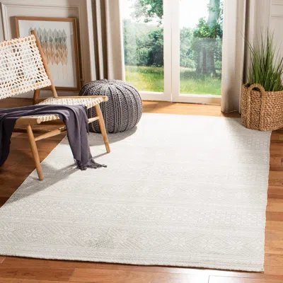 Safavieh Cedar Brook Hand Made Area Rug, Silver / Ivory Bohemian Style Non-shedding In Neutral