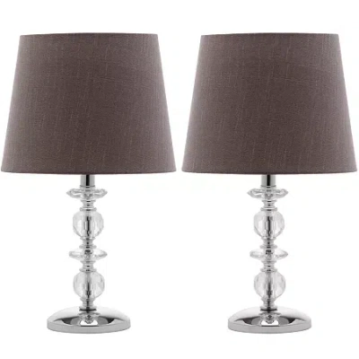 Safavieh Celeb Stacked Crystal Orb Lamp- Set Of 2 In Multi