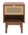 Safavieh Ceu 1-drawer Night Stand In Brown