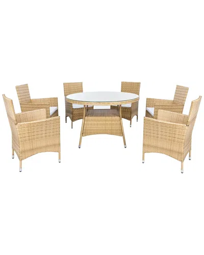 Safavieh Challe Outdoor Dining Set In Natural