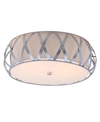 Safavieh Charing 2 Light 15.4"d Cross Flush Mount In Chrome