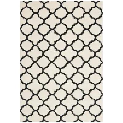 Safavieh Chatham Cht717a 5'x8' Ivory/black Wool Rug