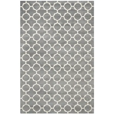 Safavieh Chatham Cht717d 6'x9' Dark Grey/ivory Wool Rug In Gray