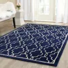 Safavieh Chatham Hand Made Area Rug, Dark Blue / Ivory Contemporary Style Non-shedding In Blue